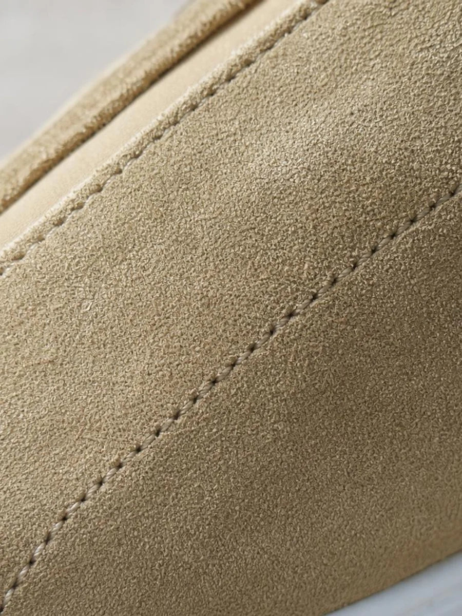 Real cowhide suede, not split or coated