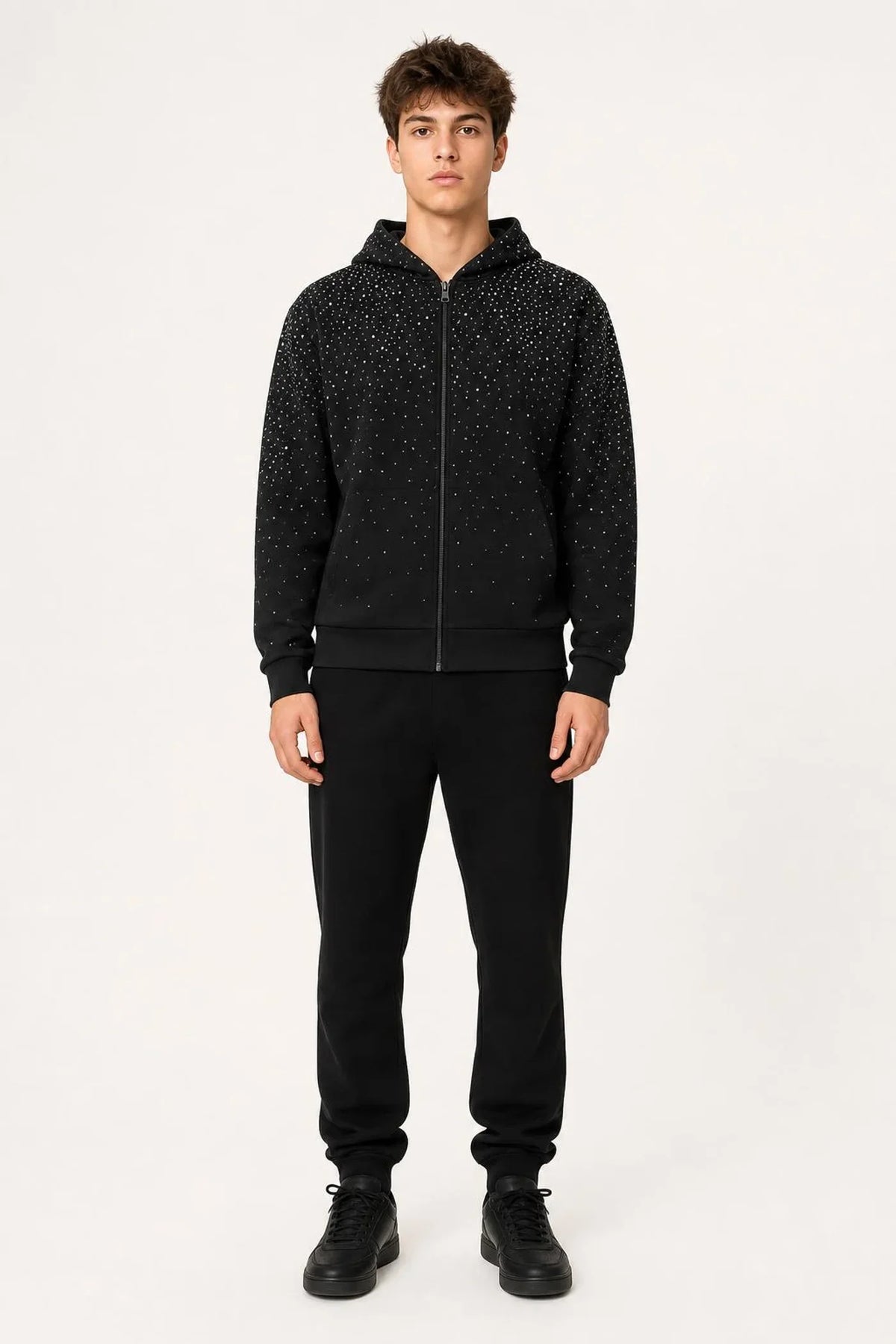 Nova Zip Hoodie negro frente