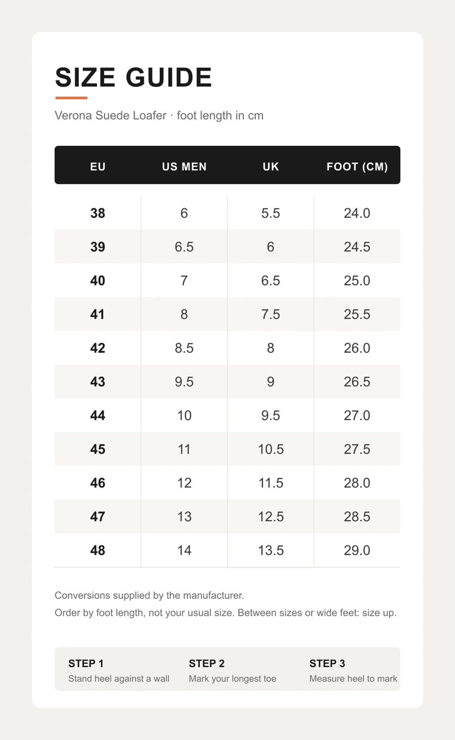 Find your size