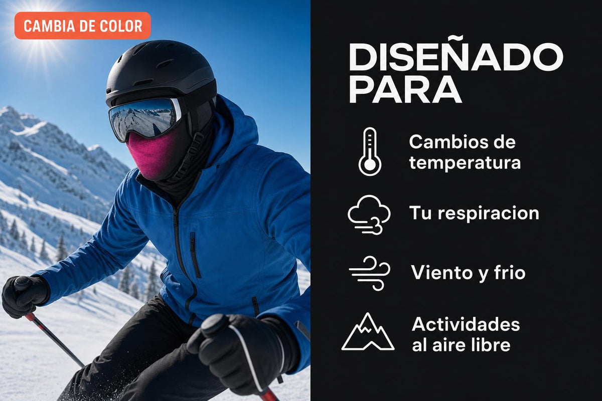 Chameleon Balaclava: cambia de color con la temperatura, tu respiración, el viento y actividades al aire libre