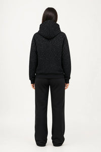 Nova Zip Hoodie negro espalda