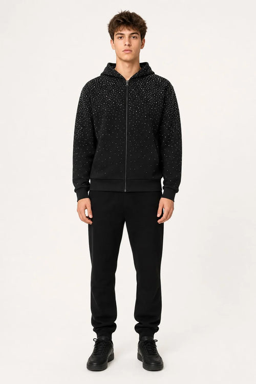 Nova Zip Hoodie negro frente