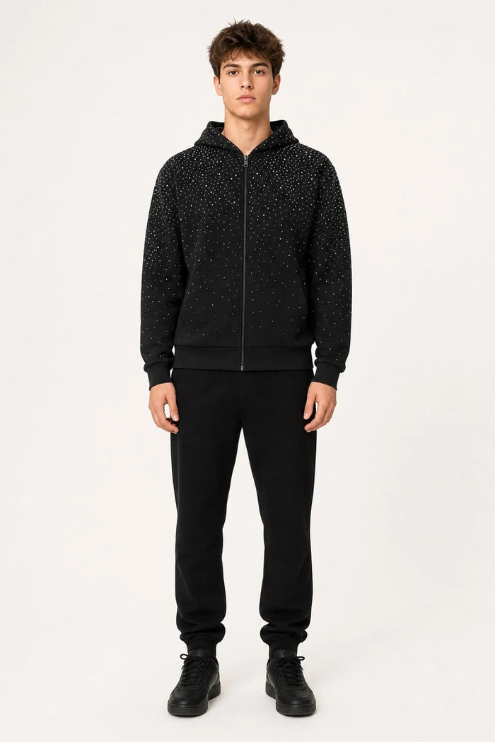 Nova Zip Hoodie negro frente