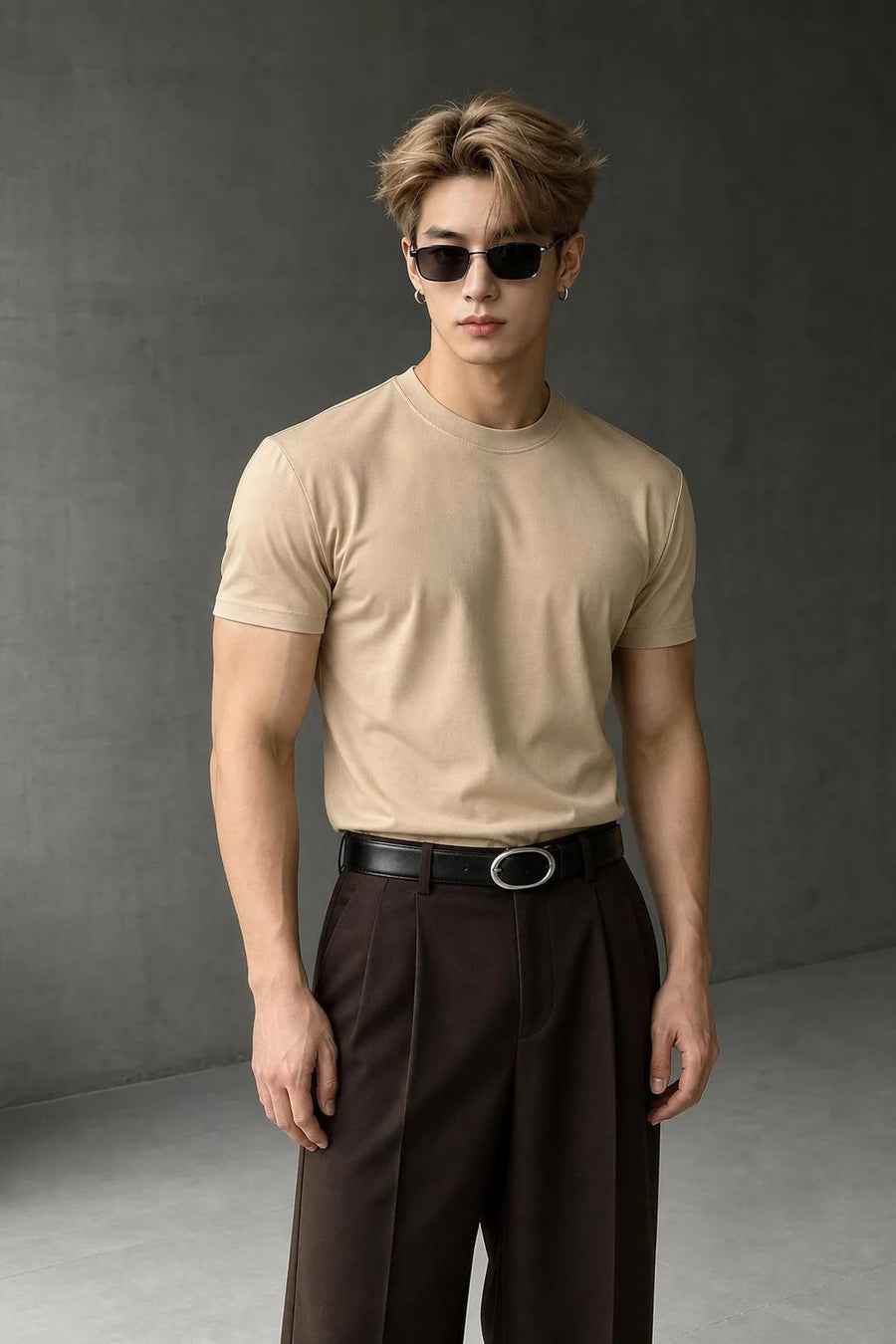 Summr Mercerized Tee in beige